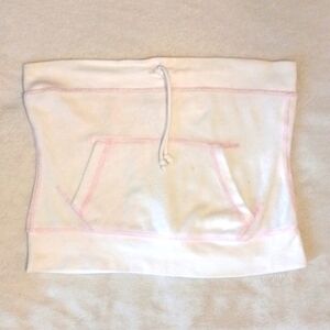 Atmosphere White Beach Skirt Size L – Drawstring Terry – Pink Stitching – 12/14